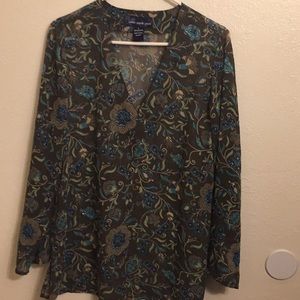 Paisley print, sheer blouse